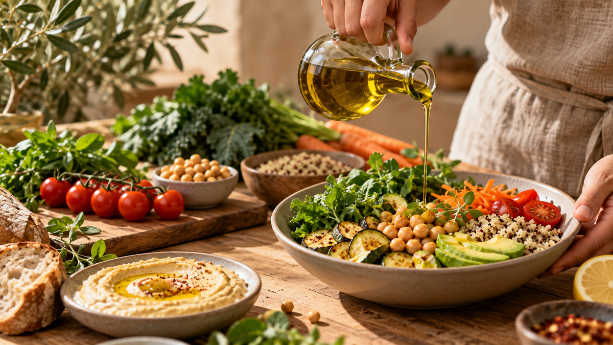 Olio EVO e dieta vegana: come usarlo e perché sceglierlo