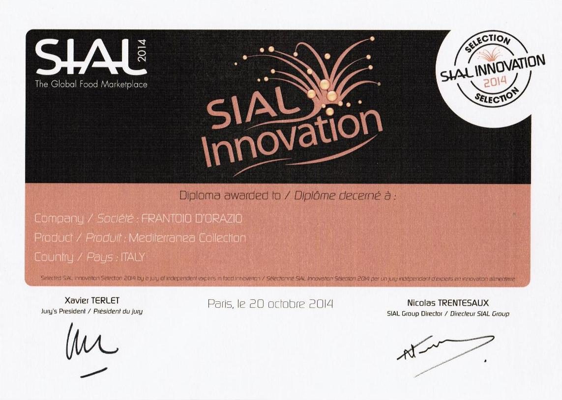 Attestato: SIAL Innovation – Parigi
