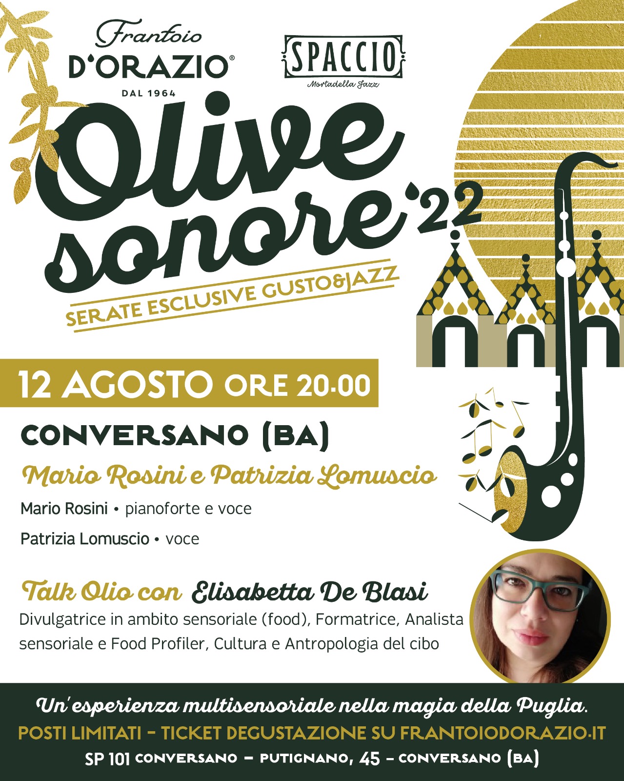 Olive Sonore - 12 agosto Frantoio D'Orazio Evento con musica live