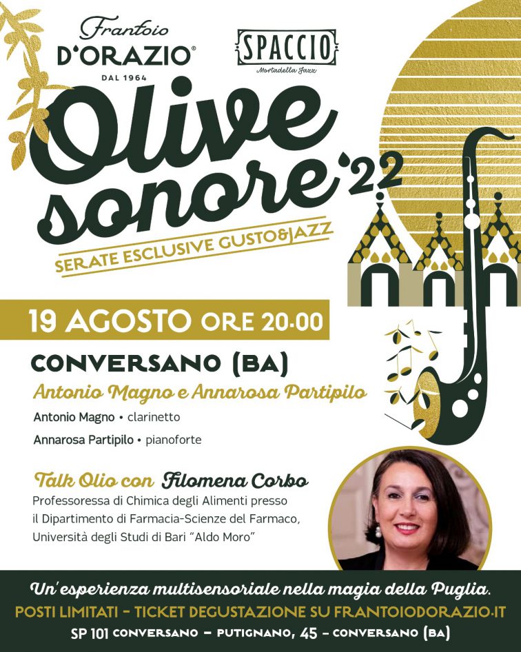 Olive Sonore - 19 agosto Frantoio D'Orazio Evento con musica live